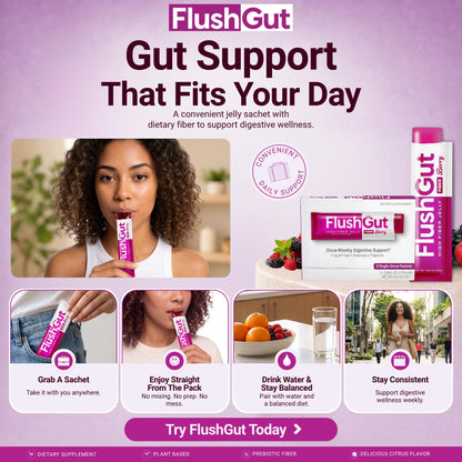 FlushGut Fiber Gummies Jelly - Berry