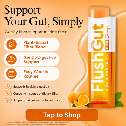 FlushGut Fiber Gummies Jelly - Orange