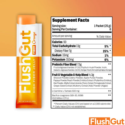 FlushGut Fiber Gummies Jelly - Orange